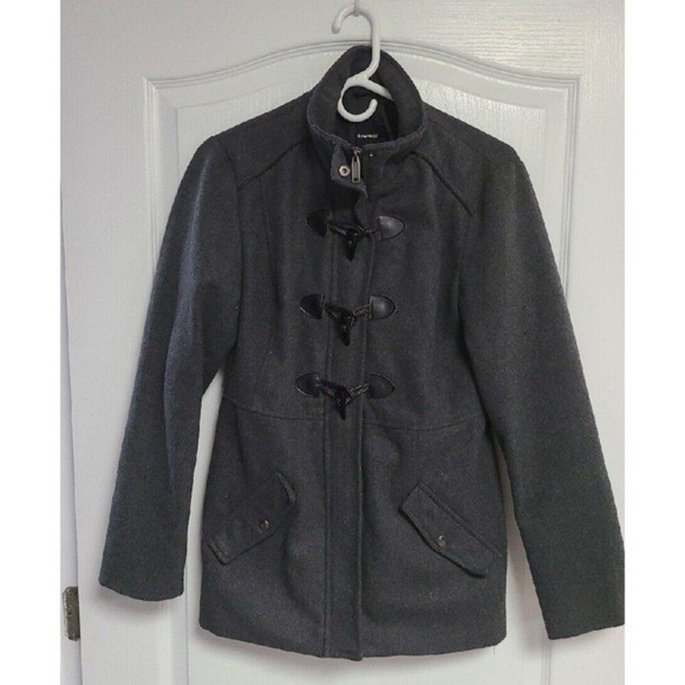 Rampage Wool Blend Toggle Coat Gray Size M - Used